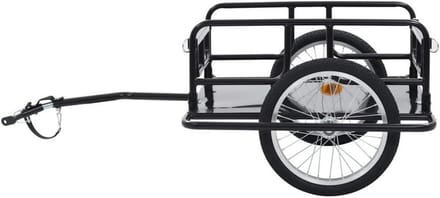 Fietskar - Transportkar - Goederen Vervoeren - Inklapbaar - 50 kg draagvermogen - Zwart