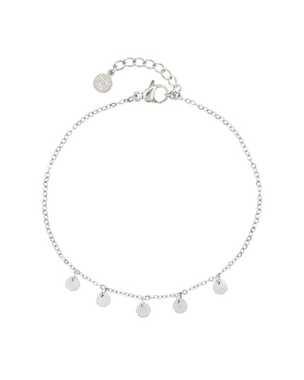 Mint15 Armband kleine muntjes - Zilverkleur RVS/Stainless Steel