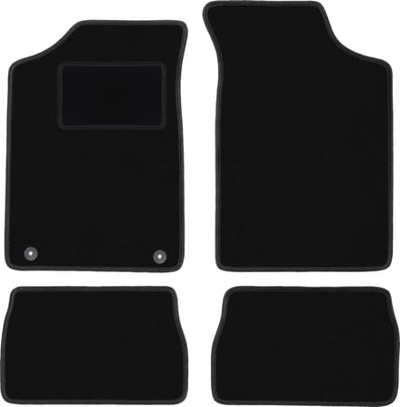 Zwarte veloursmatten voor: Peugeot 106 hatchback (1991-2003)