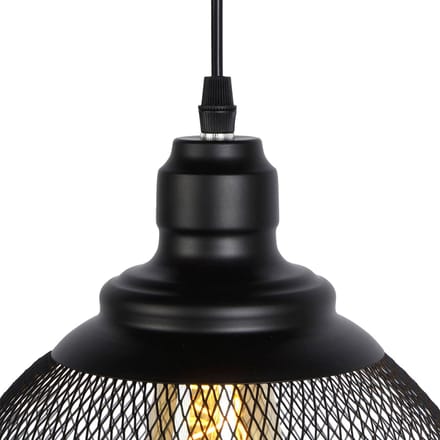 Lucide MESH - Hanglamp - Ø 22 cm - 1xE27 - Zwart