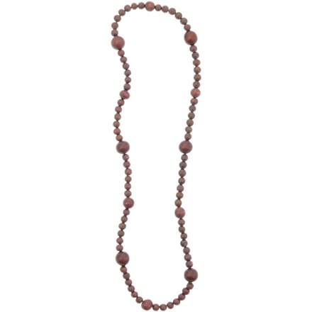 Behave – Ketting – Hout – Dieprood – Vintage stijl – 88 cm