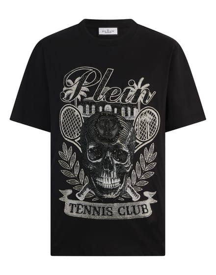 Round Neck T-Shirt Skull Tennis