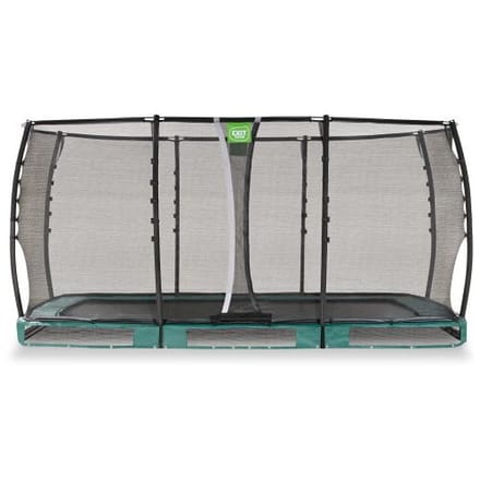 EXIT Allure Premium Trampoline 244x427cm - Inground - Ingraaftrampoline - Rechthoekig - Voor Kinderen - Groen