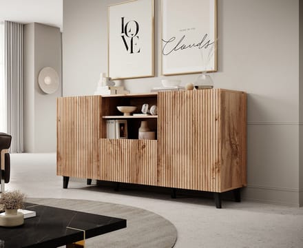 Meubella - Dressoir Vintar - Eiken - 150 cm