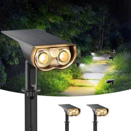 Oplaadbare Zonne Tuinverlichting met Bewegingssensor - 800 lm Warm Wit - 22 LED