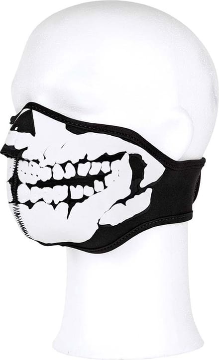 Biker Mask Neoprene Skull 3D zwart
