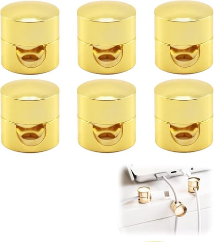 Set van 6 magnetische kabelhouders voor efficiënt kabelbeheer
