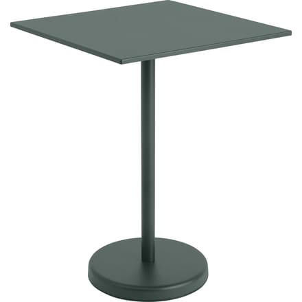Muuto Linear Steel Tafel vierkant - donkergroen - Hoogte 95 cm