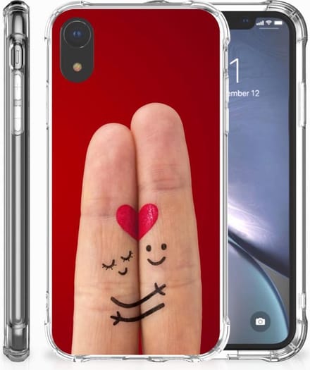 Apple iPhone Xr Anti Shock Bumper Case Liefde - Origineel Romantisch Cadeau