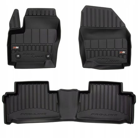 Frogum - 3D Pro-Line - Automatten Set - Geschikt voor FORD Galaxy II 2006-2015 - Hoge Rand 6cm - Afstand Stoppers 25cm