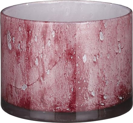 Mica Decorations Estelle Vaas - 22x22x16 cm - Glas - Lichtroze