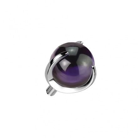 Dermal top Amethist steen 1.6mm - LMPiercings