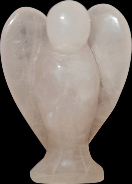 Edelstenen Engel Rozenkwarts 5 cm staand(staat stabiel)