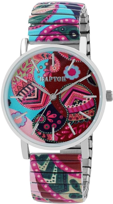 Raptor Herenhorloge siliconen JW20204 met echte leren band, 5ATM, basic, modern, zakelijk