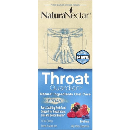 NaturaNectar, Keelbeschermer™ Spray, Bijenbes, 1 fl oz (30 ml)