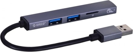 Orico Usb-Hub/Splitter Voor Laptop, 3 Usb-A-Poorten En Microsd-Kaartlezer (5 Gbps)