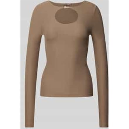 Shirt met lange mouwen en druppelvormige hals, model 'AMIRA'