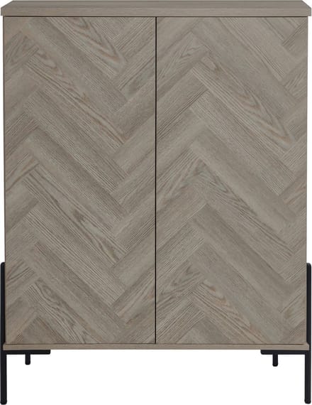 Charlene-Highboard - 2-deurs - Visgraat Eikenlook