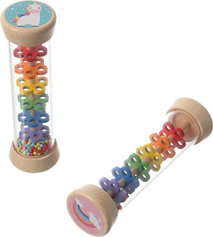 Een klassieke regengeluid maker / regenstok. Let it rain, let it rain inside. Rainmaker