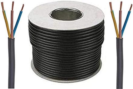 Flexibele kabel 3-aderig 1,5 mm zwart - op maat gesneden 3 meter