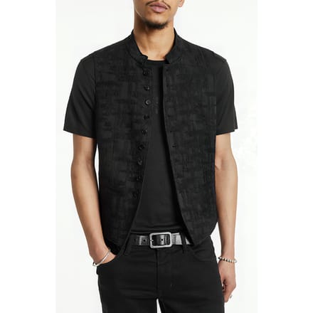 John Varvatos Multi Button Front Closure Black Taglia: 48 | Giacche senza maniche Outlet | Uomo | Nero