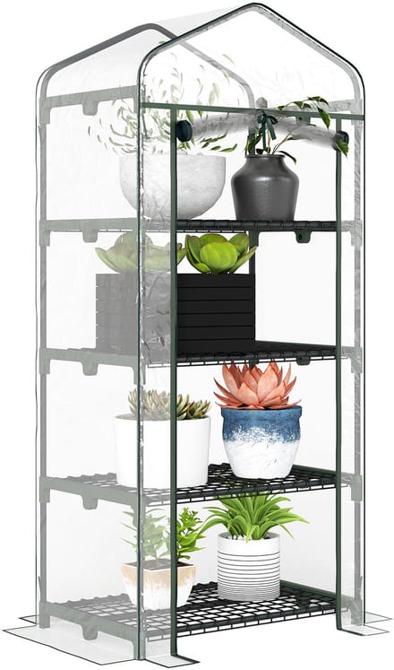 Outsunny - Foliekas - met 4 Niveaus - Transparant - 845-228V03