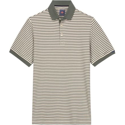 Baileys Polo Yarn Dyed Stripes Cotton Subtle Stretch Thyme Green / male