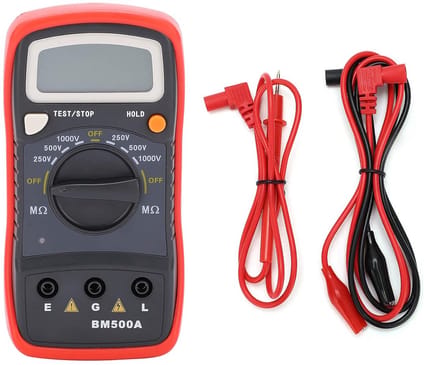 Digitale Isolatieweerstandstester Megohm-meter met LCD 1000V voor Motoren Kabels Schakelaars