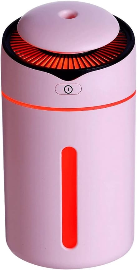 Kleine luchtbevochtiger - Mini diffuser - Lucht hydrateren - Stille werking - 300 ml - Roze