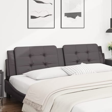vidaXL - Hoofdbordkussen - "Zadar" - 200 - cm - kunstleer - grijs