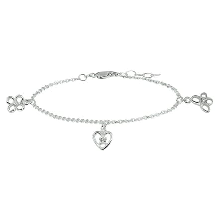 Zilver Gerhodineerd Armband Bedel Assortiment 13 + 2 cm 1329564