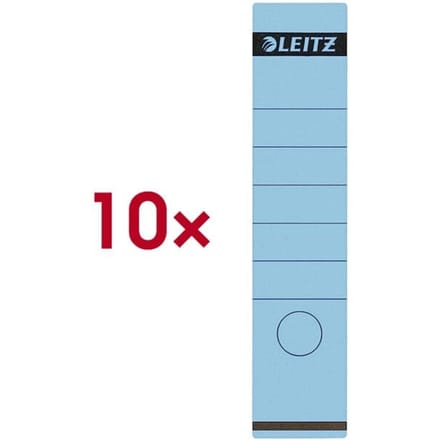 Leitz zelfklevende rugetiketten 1640 formaat 58 x 290 mm., kleur blauw