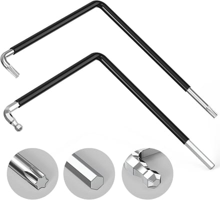 Verstelgereedschap Set - Raam Tool - Precisie Afstelling - Hexagon en Torx - 4 mm - Zwart