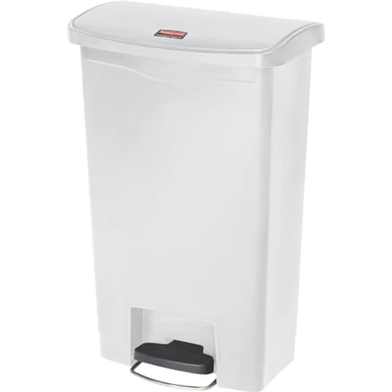 Pedaalemmer Slim Jim®, kunststof, volume 50 liter, wit