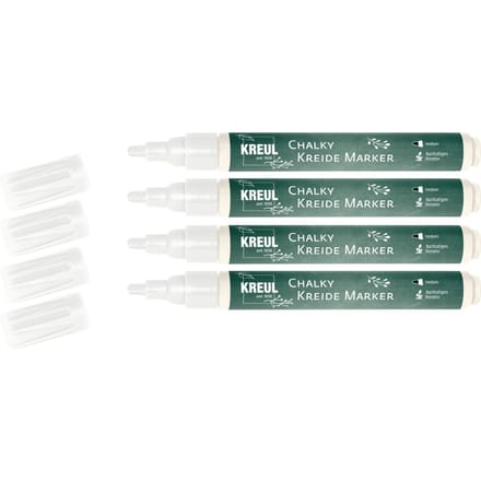 KREUL Krijt krijt Marker Witte Set van 4