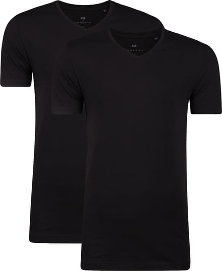 WE Fashion Heren tall fit T-shirt, 2-pack