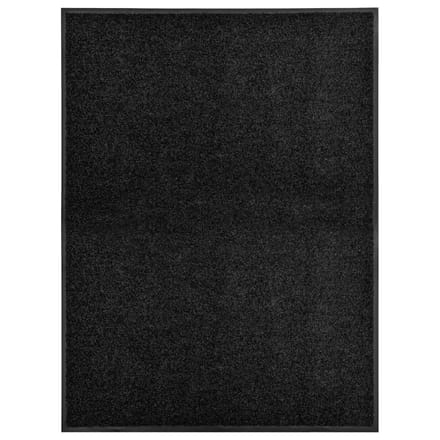 vidaXL - Deurmat - wasbaar - 90x120 - cm - zwart