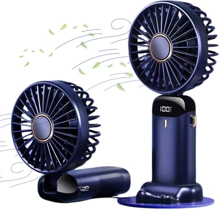 Livano Ventilator Staand - Ventilatoren - Tafelventilator - Statief - Extra Verkoelend - Aircooler - Cooling Fan - Cooler - Blauw