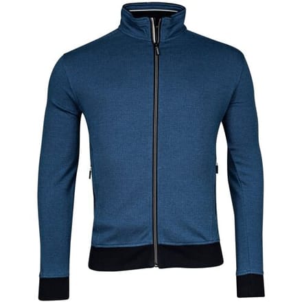 Baileys Vest Sweat Cardigan Zip Two-Tone Jacquard Interlock Navy / male
