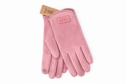 American Alpaca - Dames Suède- Handschoenen – Warm & Zacht - Roze