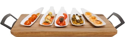 Cosy & Trendy Serveerplank - acacia hout - 38 x 25 cm - borrelplank/kaasplank - tapas plank