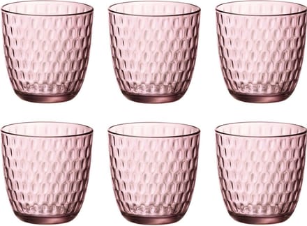 Bormioli Rocco Slot waterglas - 29 cl - Roze - Set-6