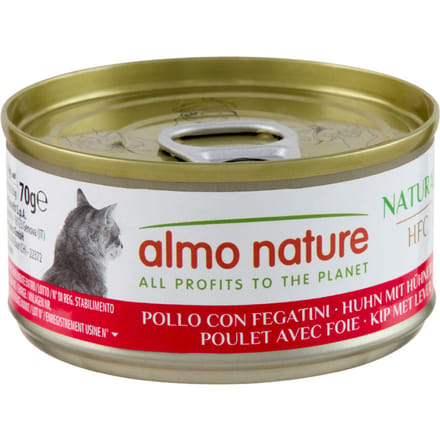 Almo Nature Kattenvoer 6 x 70 g - HFC Kip met kippenlever