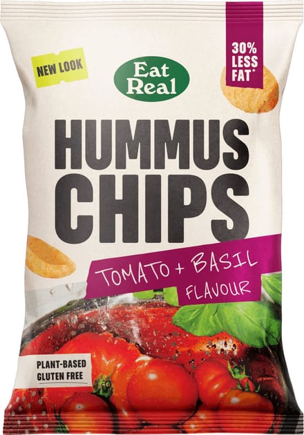 Eat Real Hummus Chips Tomato & Basil 10x 110GR
