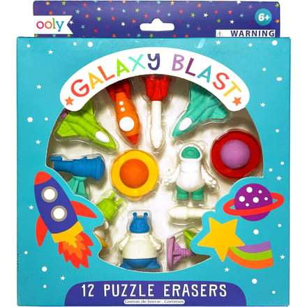 Ooly – Galaxy Blast - 12 Puzzel gummen - Ruimte-thema