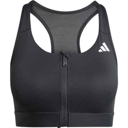 Dames sportbeha met rits en gemiddelde ondersteuning adidas Powerreact