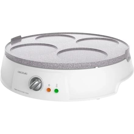 Pannenkoekenmaker Cecotec Fun Crepestone Twin 1200W Wit Grijs