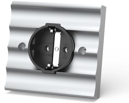 Schuko-stopcontact HiFi wandcontactdoos - zuiver koper gerhodineerd
