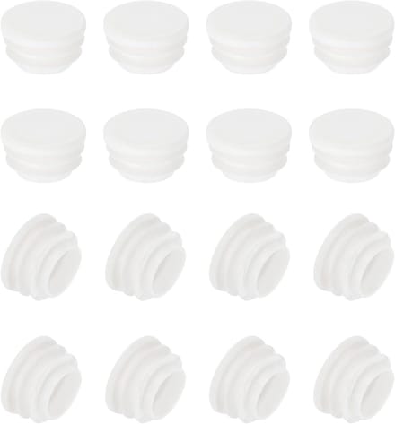 Ronde Plastic Stekkers - Eindkappen Pluggen - Meubels Beschermen - Waterdicht en Stevig - 25 mm - Wit
