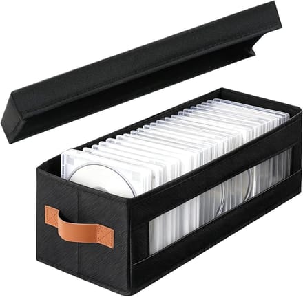 Opbergdoos - Stapelbare organizer - Thuis organiseren - Zichtbaar venster - 42 cm - Grijs